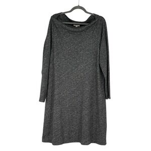 Eileen‎ Fisher Cotton Wool Knit Dress Gray Long Sleeve A-Line XL